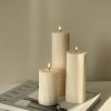 Ribbed Pillar Candles